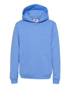 Hanes P473 Youth EcoSmart® Hooded Sweatshirt – Carolina Blue