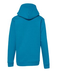 Hanes P473 Youth EcoSmart® Hooded Sweatshirt – Teal (back)