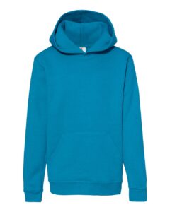 Hanes P473 Youth EcoSmart® Hooded Sweatshirt – Teal