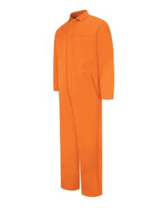 Red Kap CC14T Men’s Tall Snap-Front Cotton Coverall – Orange (side)