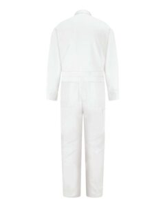 Red Kap CC14T Men’s Tall Snap-Front Cotton Coverall – White (back)