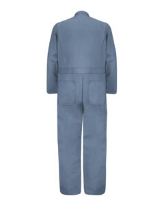 Red Kap CC16T Men’s Tall Button-Front Cotton Coverall – Postman Blue (back)