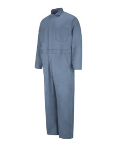 Red Kap CC16T Men’s Tall Button-Front Cotton Coverall – Postman Blue