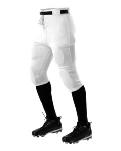 Alleson Athletic 610SLY Youth Practice Football Pants – White (side)