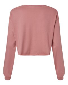 BELLA + CANVAS 6501 Women’s FWD Fashion Crop Long Sleeve Tee – Mauve (back)
