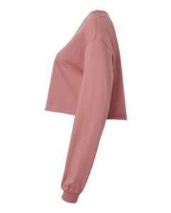 BELLA + CANVAS 6501 Women’s FWD Fashion Crop Long Sleeve Tee – Mauve (side)