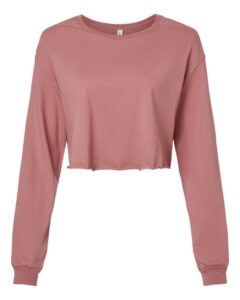 BELLA + CANVAS 6501 Women’s FWD Fashion Crop Long Sleeve Tee – Mauve
