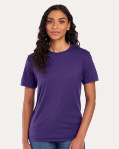 JERZEES 560MR Premium Blend Ring-Spun T-Shirt – Deep Purple (on model)