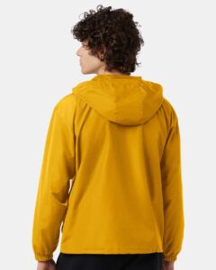 Champion CO200 Unisex Packable Anorak Jacket – Gold (on model back)