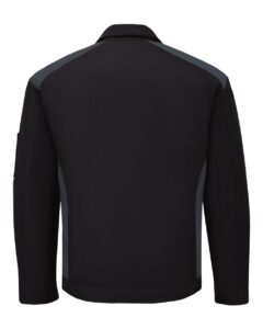 Red Kap JY20 Unisex Performance Crew Jacket – Black/ Charcoal (back)