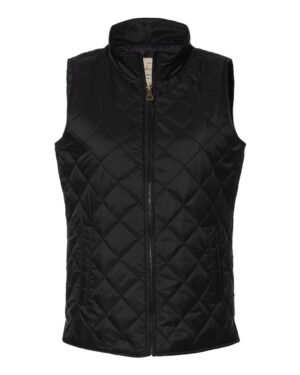 Weatherproof W207359 Women’s Vintage Diamond Quilted Vest – Black