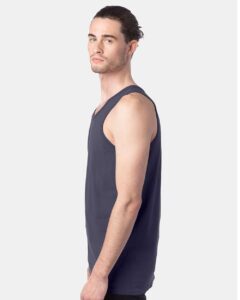 ComfortWash by Hanes GDH300 Unisex Garment-Dyed Unisex Tank Top – Anchor Slate (on model side)