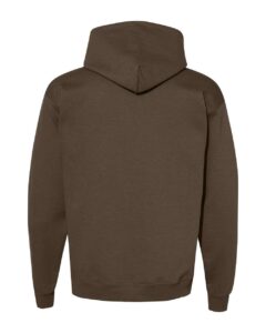 Hanes P170 Unisex EcoSmart® Hooded Sweatshirt – Army Brown (back)