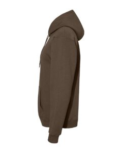 Hanes P170 Unisex EcoSmart® Hooded Sweatshirt – Army Brown (side)
