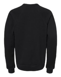BELLA + CANVAS 3901Y Youth Sponge Fleece Crewneck Sweatshirt – Black (back)