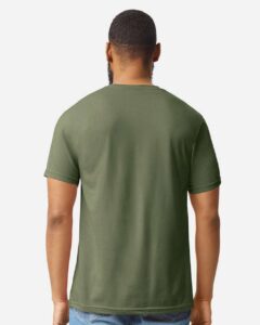 Gildan 64000CVC Unisex Softstyle® CVC T-Shirt – Cactus (on model back)