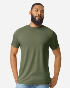 Gildan 64000CVC Unisex Softstyle® CVC T-Shirt – Cactus (on model)