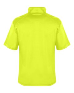Badger 4199 Men’s B-Core Short Sleeve Quarter-Zip – Safety Yellow/ Graphite (back)