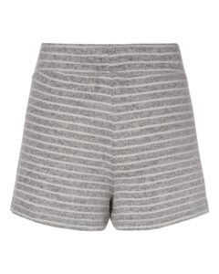 Boxercraft L11 Women’s Cuddle Fleece Shorts – Oxford/ Natural Stripe (back)