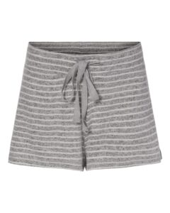 Boxercraft L11 Women’s Cuddle Fleece Shorts – Oxford/ Natural Stripe