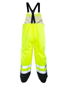 Kishigo RWB102-103 Men’s Storm Cover Bib – Lime (back)