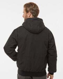 DRI DUCK 5034 Men’s Laramie Power Move Jacket – Black (on model back)