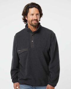 DRI DUCK 7355 Men’s Brooks Sherpa Mountain Fleece – Charcoal (on model)
