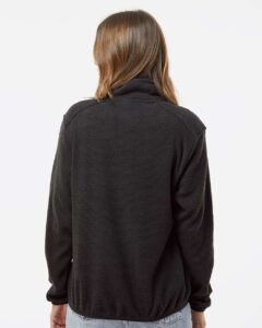 DRI DUCK 9345 Women’s Cypress Sherpa Mountain Fleece – Charcoal (on model back)