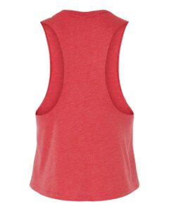 BELLA + CANVAS 6682 Women’s Racerback Crop Tank – Heather Red (back)