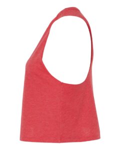 BELLA + CANVAS 6682 Women’s Racerback Crop Tank – Heather Red (side)