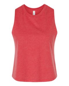 BELLA + CANVAS 6682 Women’s Racerback Crop Tank – Heather Red