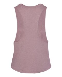 BELLA + CANVAS 6682 Women’s Racerback Crop Tank – Heather Orchid (back)