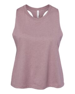 BELLA + CANVAS 6682 Women’s Racerback Crop Tank – Heather Orchid