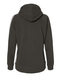 J. America 8642 Women’s Rival Fleece Hooded Sweatshirt – Black (back)