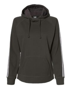 J. America 8642 Women’s Rival Fleece Hooded Sweatshirt – Black