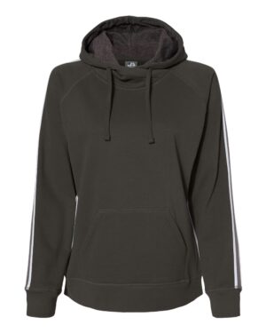 J. America 8642 Women’s Rival Fleece Hooded Sweatshirt – Black