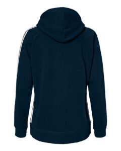J. America 8642 Women’s Rival Fleece Hooded Sweatshirt – Navy (back)