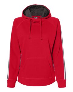 J. America 8642 Women’s Rival Fleece Hooded Sweatshirt – Red