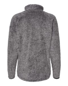 J. America 8463 Women’s Boundary Shag Frosty Sherpa Full-Zip – Black (back)