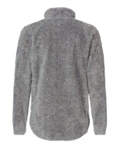 J. America 8463 Women’s Boundary Shag Frosty Sherpa Full-Zip – Grey (back)