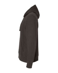 J. America 8706 Men’s Ripple Fleece Hooded Sweatshirt – Black (side)