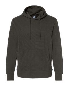 J. America 8706 Men’s Ripple Fleece Hooded Sweatshirt – Black