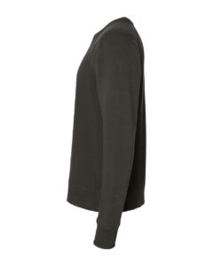 J. America 8707 Men’s Ripple Fleece Raglan Crewneck Sweatshirt – Black (side)