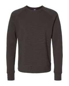 J. America 8707 Men’s Ripple Fleece Raglan Crewneck Sweatshirt – Black