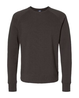 J. America 8707 Men’s Ripple Fleece Raglan Crewneck Sweatshirt – Black