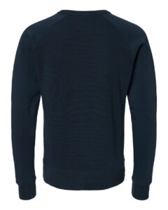 J. America 8707 Men’s Ripple Fleece Raglan Crewneck Sweatshirt – Navy (back)