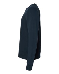 J. America 8707 Men’s Ripple Fleece Raglan Crewneck Sweatshirt – Navy (side)
