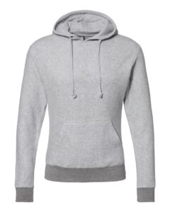 J. America 8709 Men’s Flip Side Fleece Hooded Sweatshirt – Grey Heather