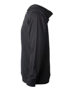 Independent Trading Co. SS1000 Unisex Icon Lightweight Loopback Terry Hooded Sweatshirt – Black (side)