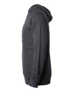 Independent Trading Co. SS1000 Unisex Icon Lightweight Loopback Terry Hooded Sweatshirt – Charcoal Heather (side)
